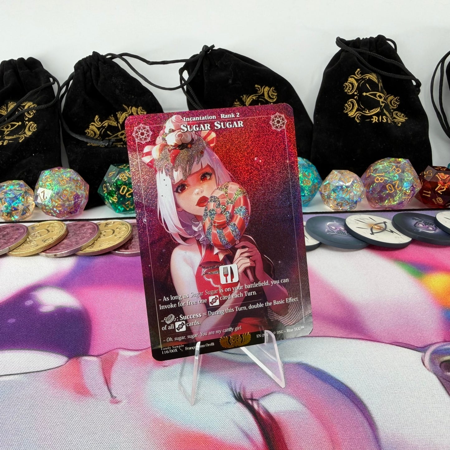#496 Sugar Sugar | 116/00X | Glitter Holo | Candy Sample | Rare (EN)