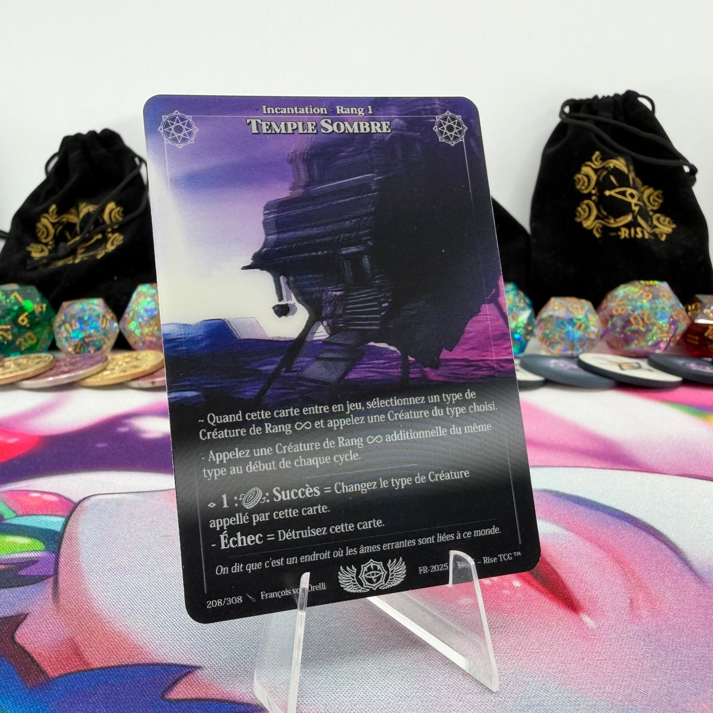 #758 Temple Sombre | 208/308 | Depth Lenticular | Lenticular Deck | Rare (FR)