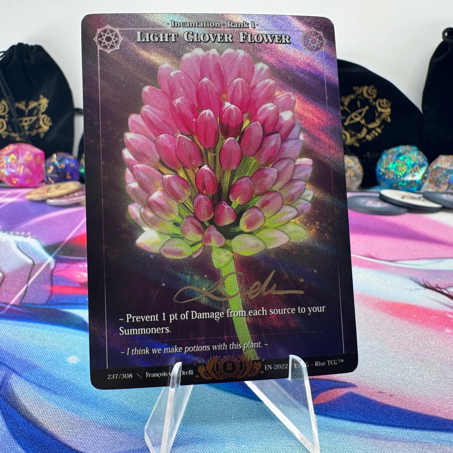 #1630 Light Clover Flower | 237/308 | Holo *Signed by Francois* | Alpha | Legendary (EN)