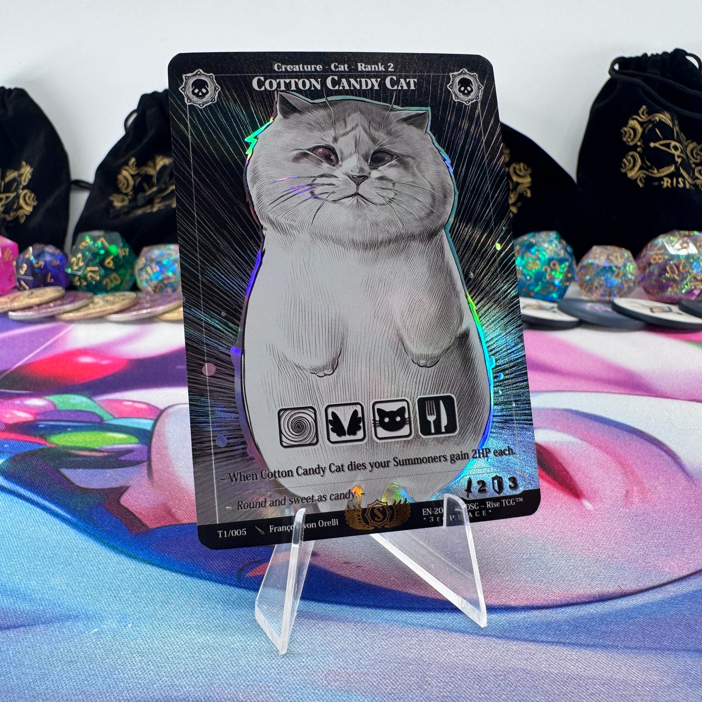 #1718 Cotton Candy Cat *3rd PLACE* | T1/005 | Holo | Promo | Rare (EN)