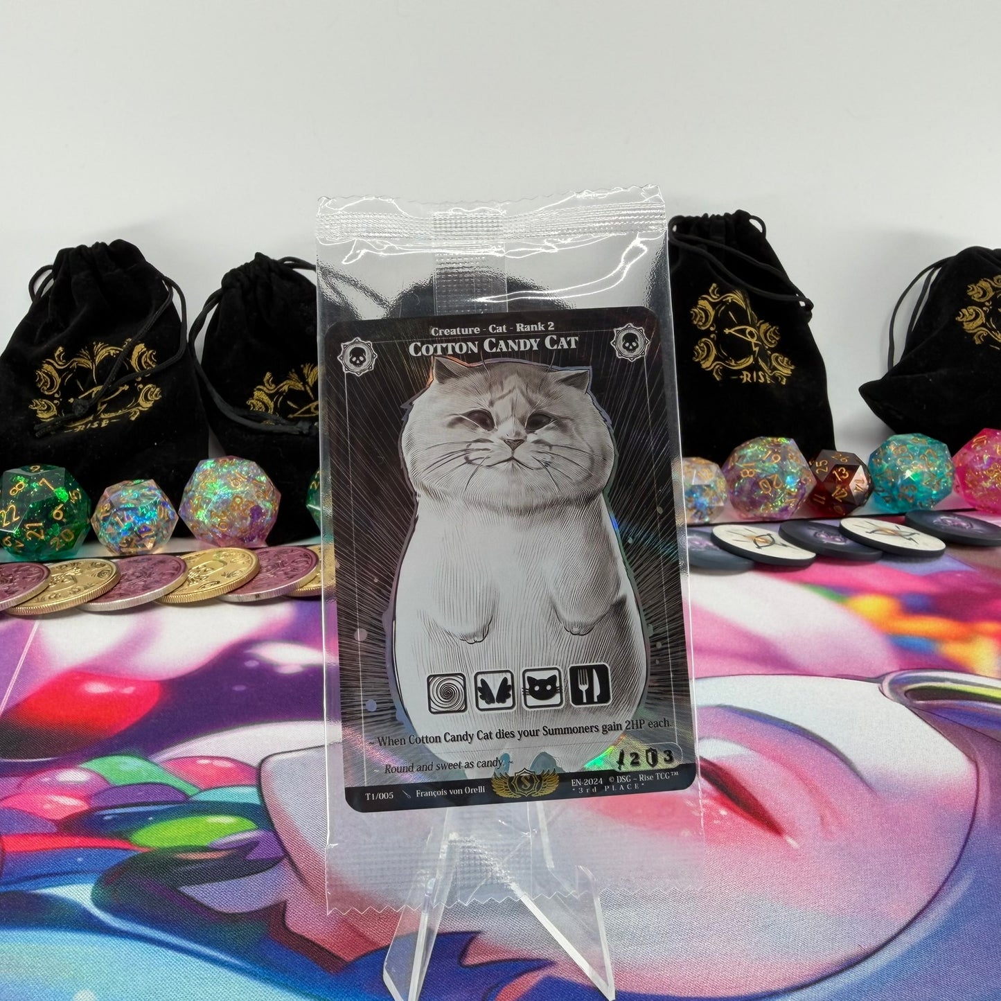 #1162 Cotton Candy Cat *3rd PLACE* | T1/005 | Holo | Promo Sealed Pack | Rare (EN)