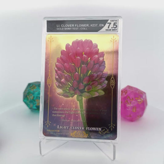 Rise TCG - Light Clover Flower - Glossy (Shiny) Gold Test Collector - POP5