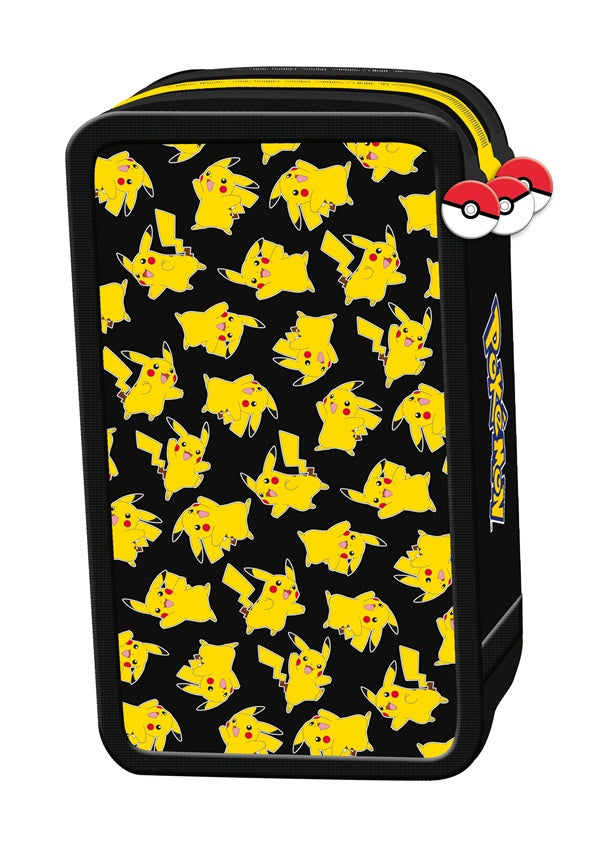 Pokémon - Mäppchen mit 3 Fächern und Inhalt - 20 cm
