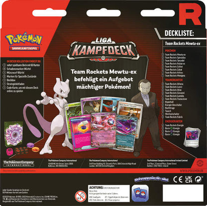 Pokemon PKM Liga-Kampfdeck Team Rockets Mewtu-ex - EVT 12. Dezember 2025