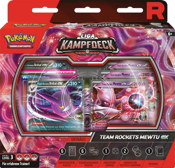 Pokemon PKM Liga-Kampfdeck Team Rockets Mewtu-ex - EVT 12. Dezember 2025