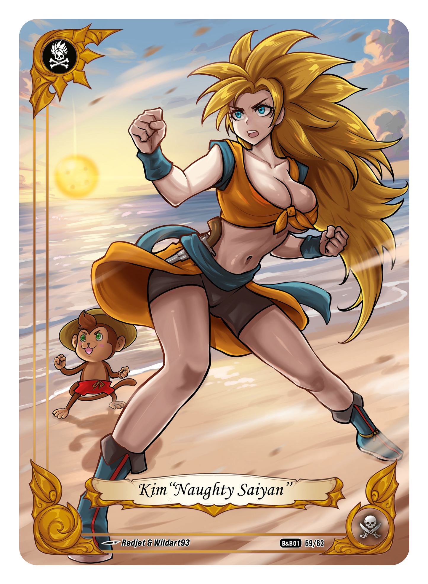 Kim "Naughty Saiyan" - Ultra Rare Rarity #59 Booty & Beauties