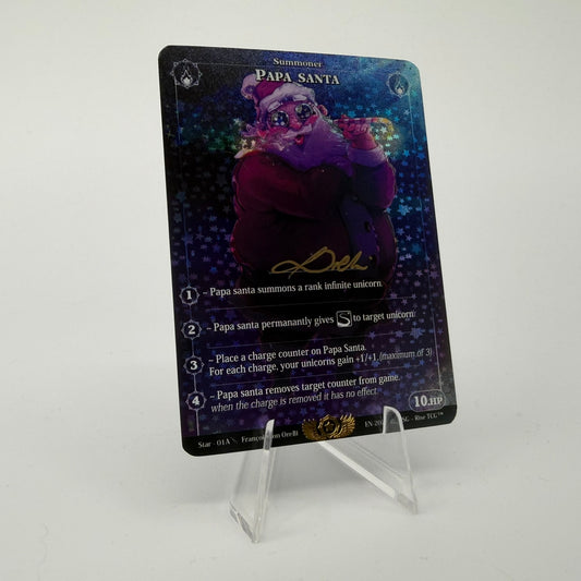 #196 Papa Santa | Star - 01A | Holo Signed by Francois | Merry Christmas | Rare (EN)