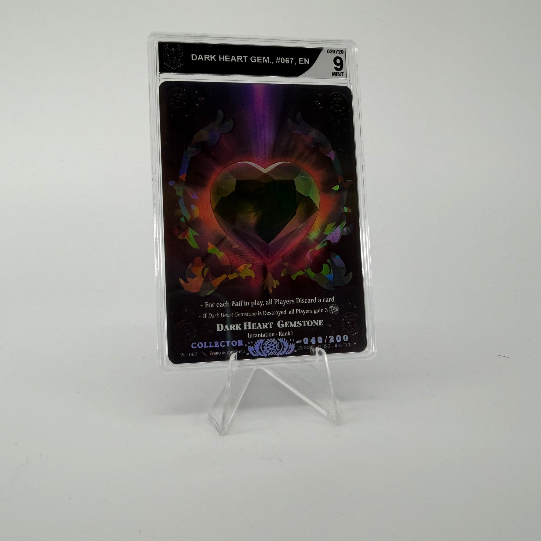 #260 [Graded] Dark Heart Gemstone */200 | Pt - 067 | Collector 040/200 | Prestige 2023 | Legendary (EN)