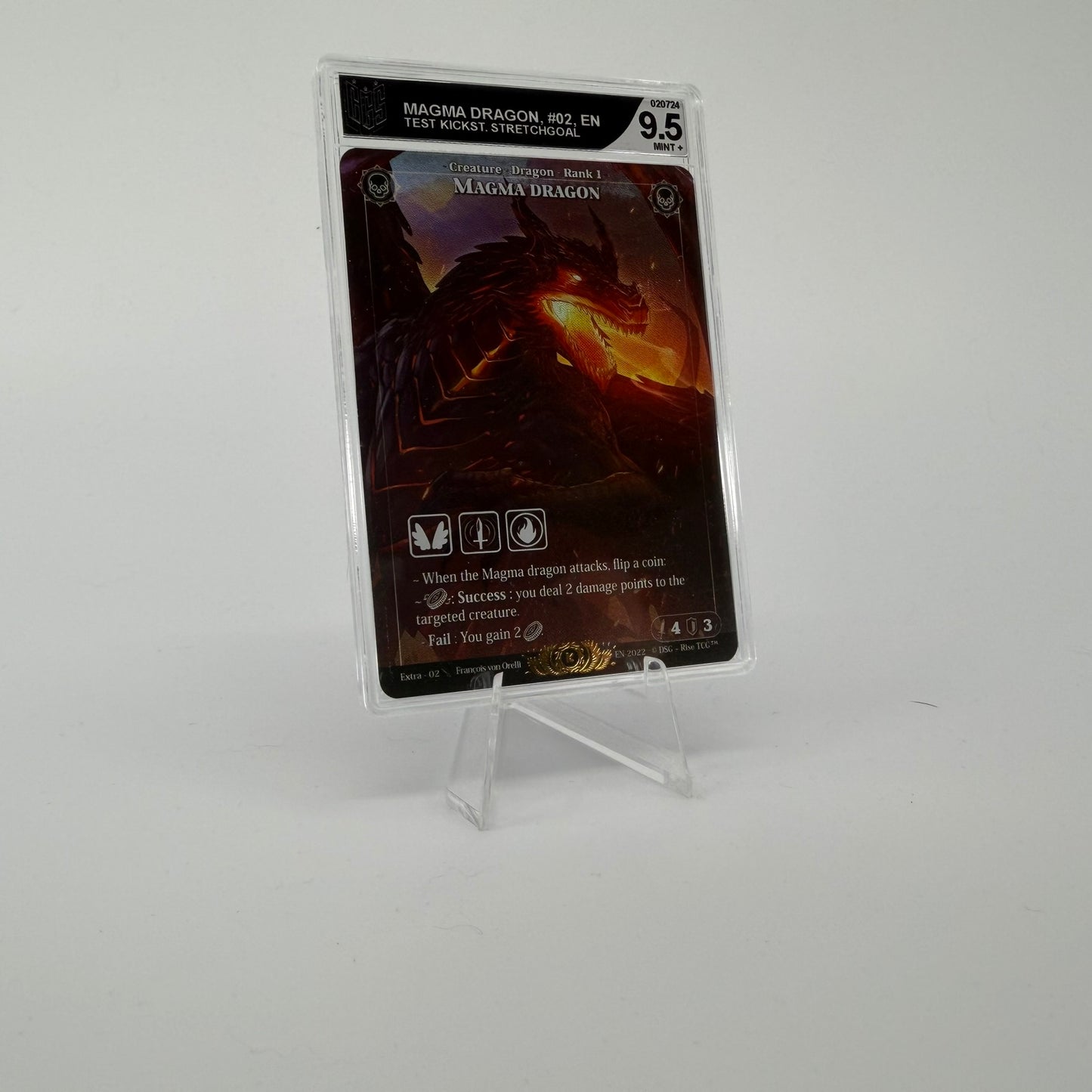 #307 [Graded] Magma Dragon */14 | Extra - 02 | Test Kickstarter Stretchgoal | Vault Pack v1 | Legendary (EN)
