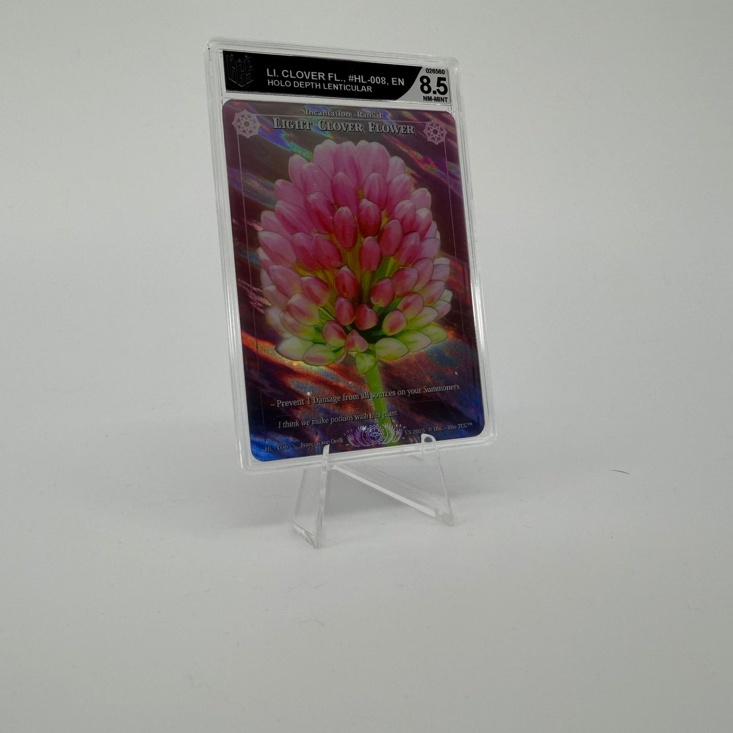 #313 [Graded] Light Clover Flower | HL - 008 | Chase Holo Depth Lenticular | Lenticular Deck | Legendary (EN)