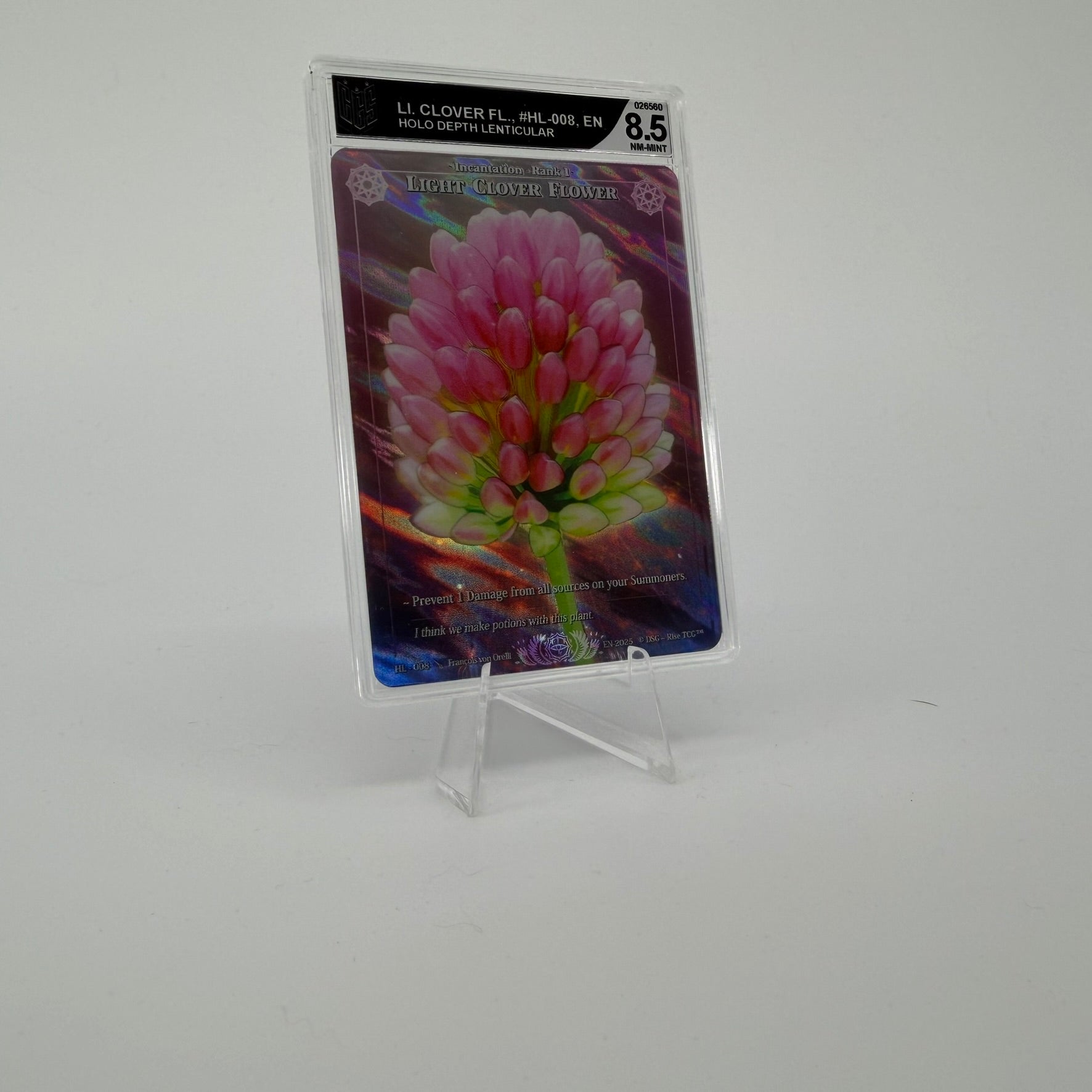 #313 [Graded] Light Clover Flower | HL - 008 | Chase Holo Depth Lenticular | Lenticular Deck | Legendary (EN)