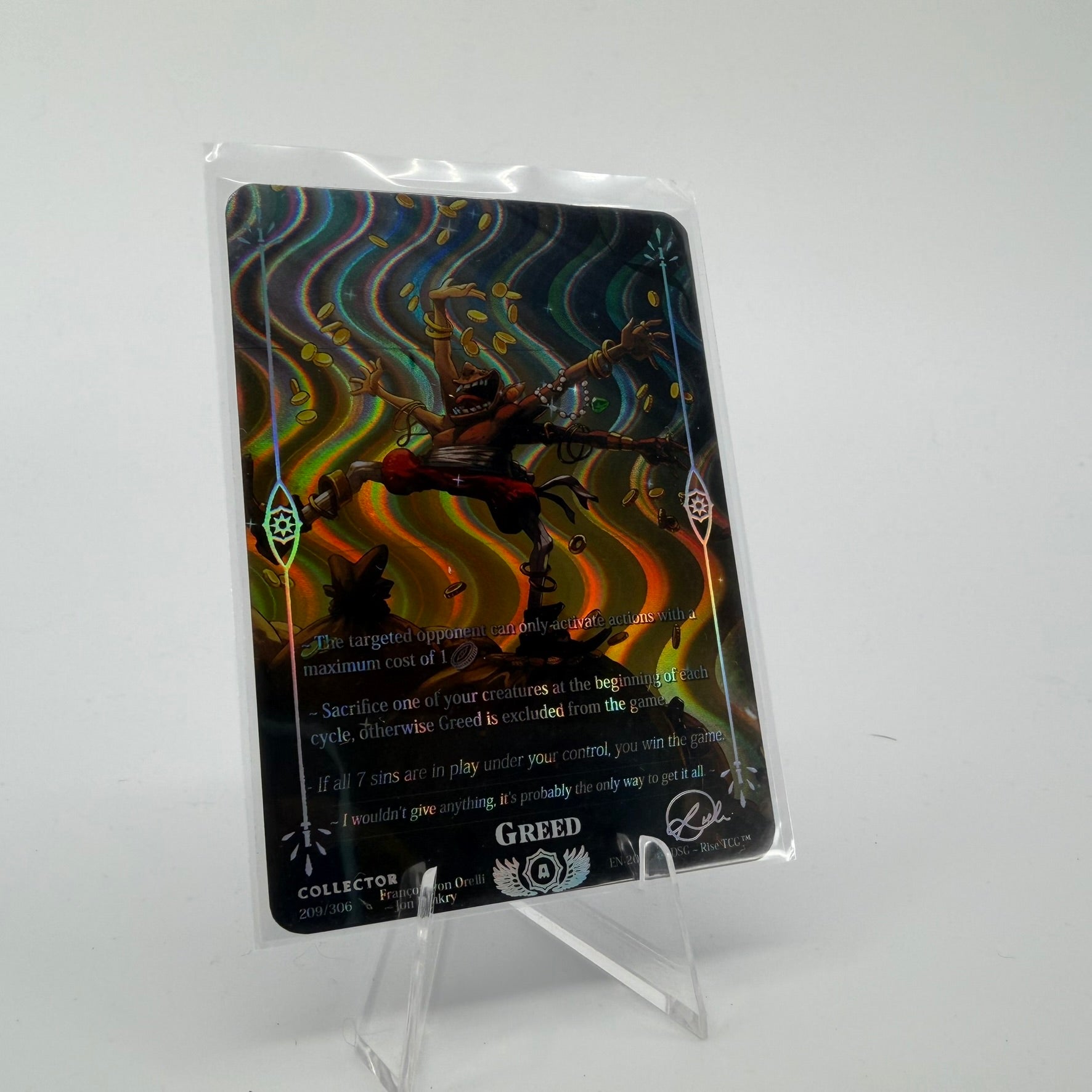 #351 Greed */5 | 209/306 | Rainbow Waves Test Collector | Vault Pack v1 | Rare (EN)