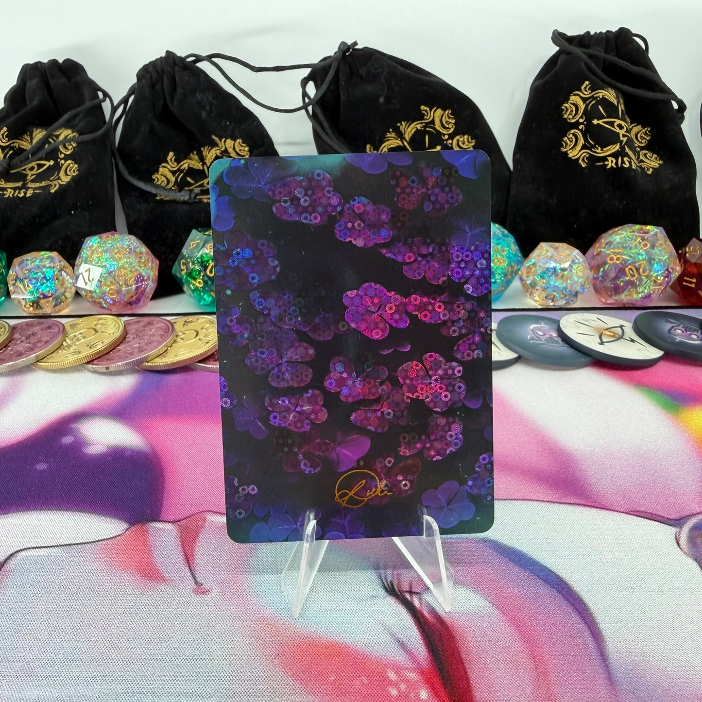 #377 Violet Clover Field | Full Art Gold Stamped | Patreon