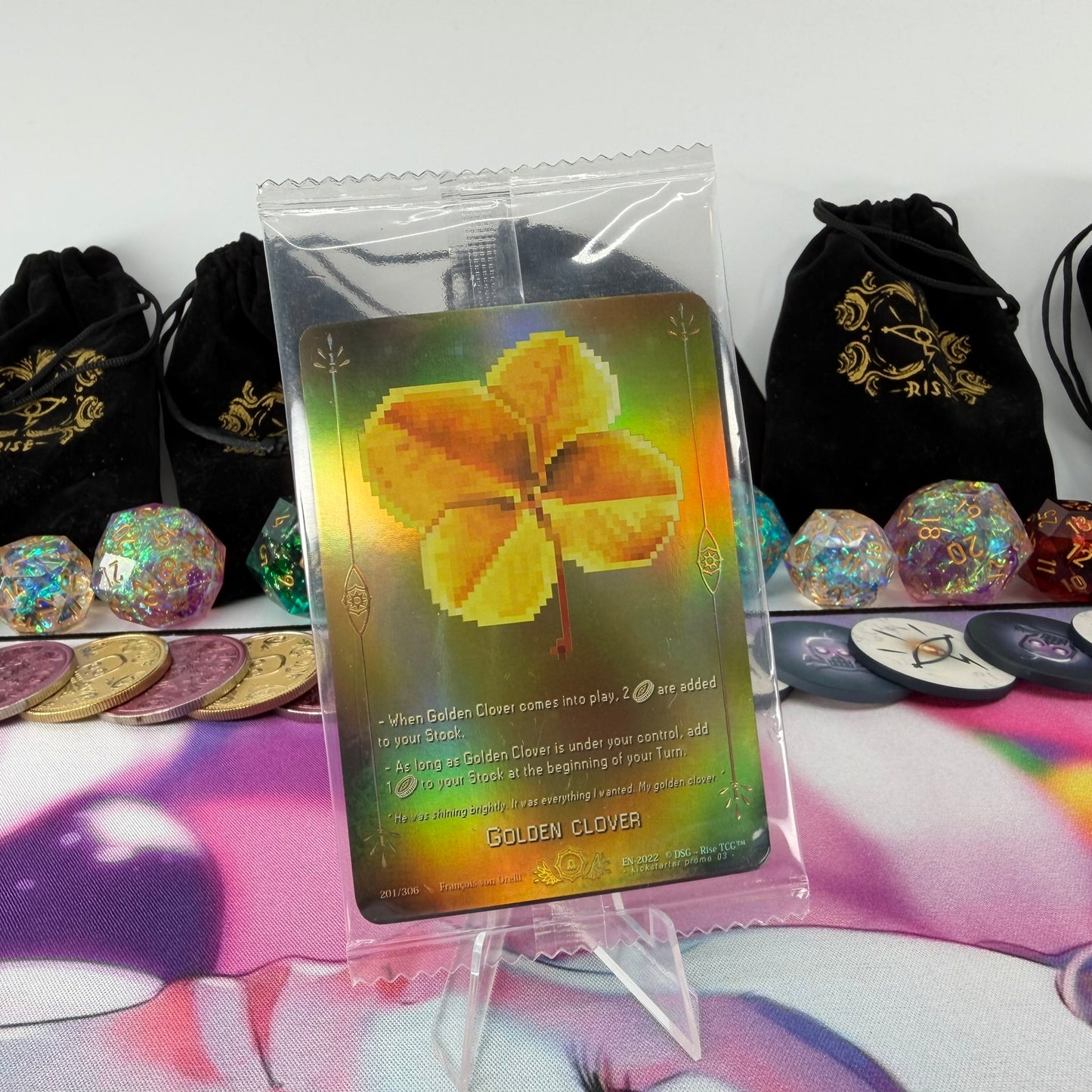 #502 Golden Clover | 201/306 | Collector Holo | Kickstarter Promo Pack Sealed | Uncommon (EN)