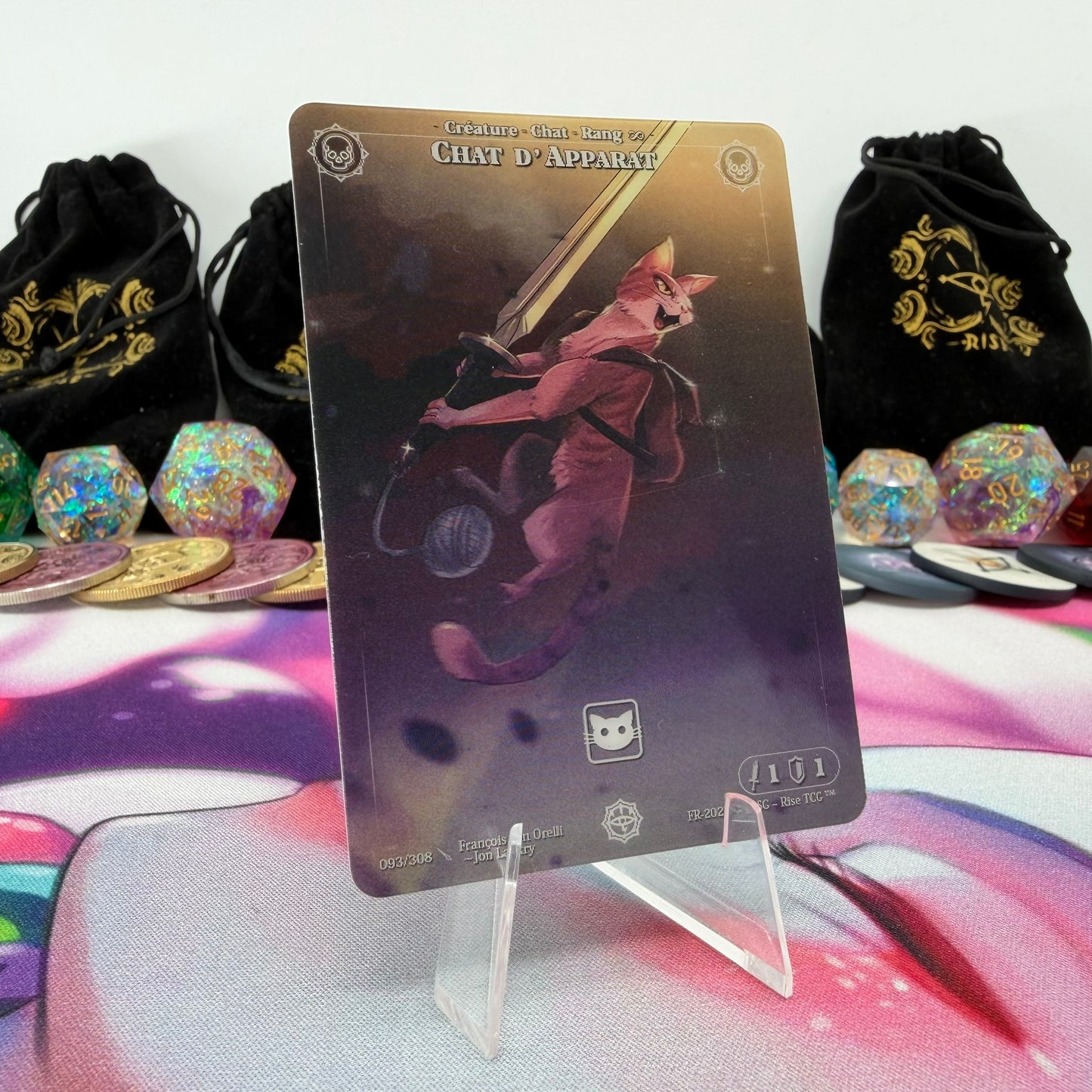 #558 Chat D' Apparat | 093/308 | Depth Lenticular | Lenticular Deck | Common (FR)