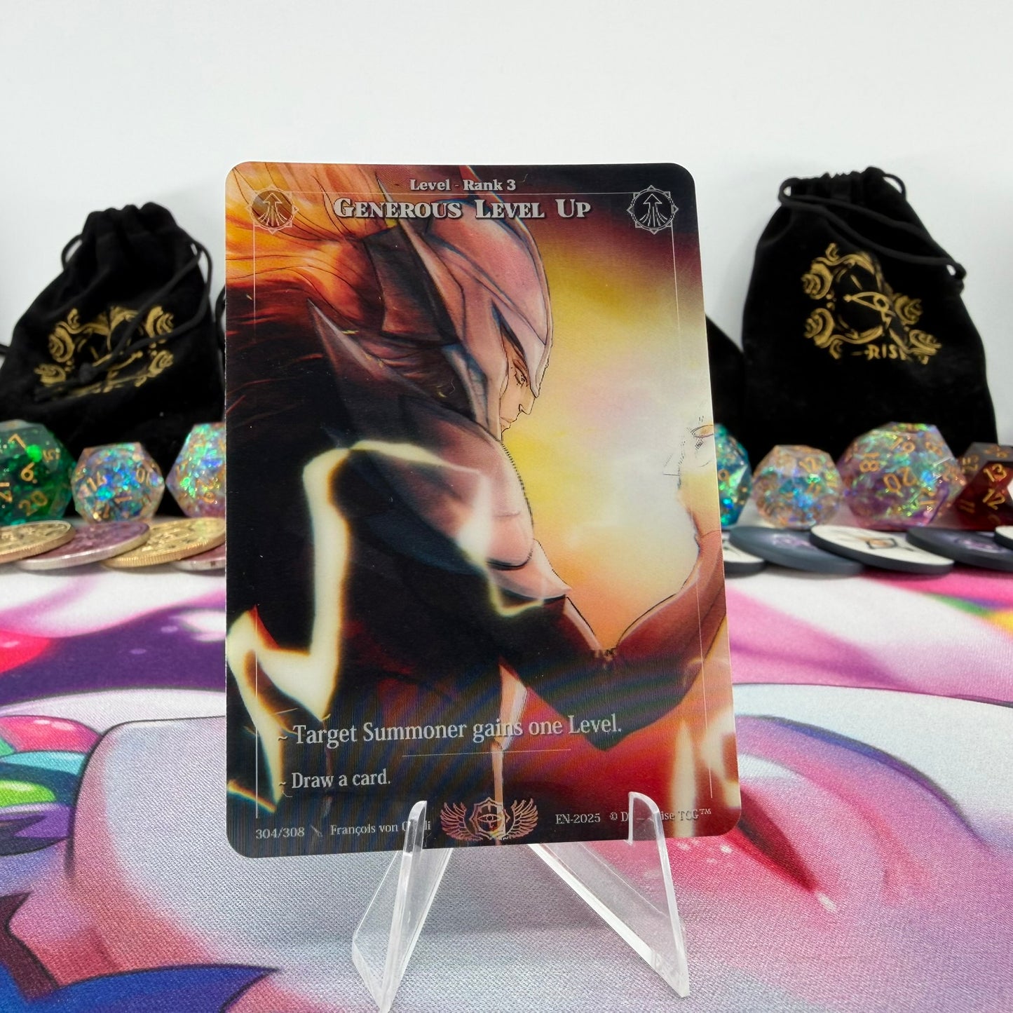 #596 Generous Level Up | 304/308 | Depth Lenticular | Lenticular Deck | Rare (EN)