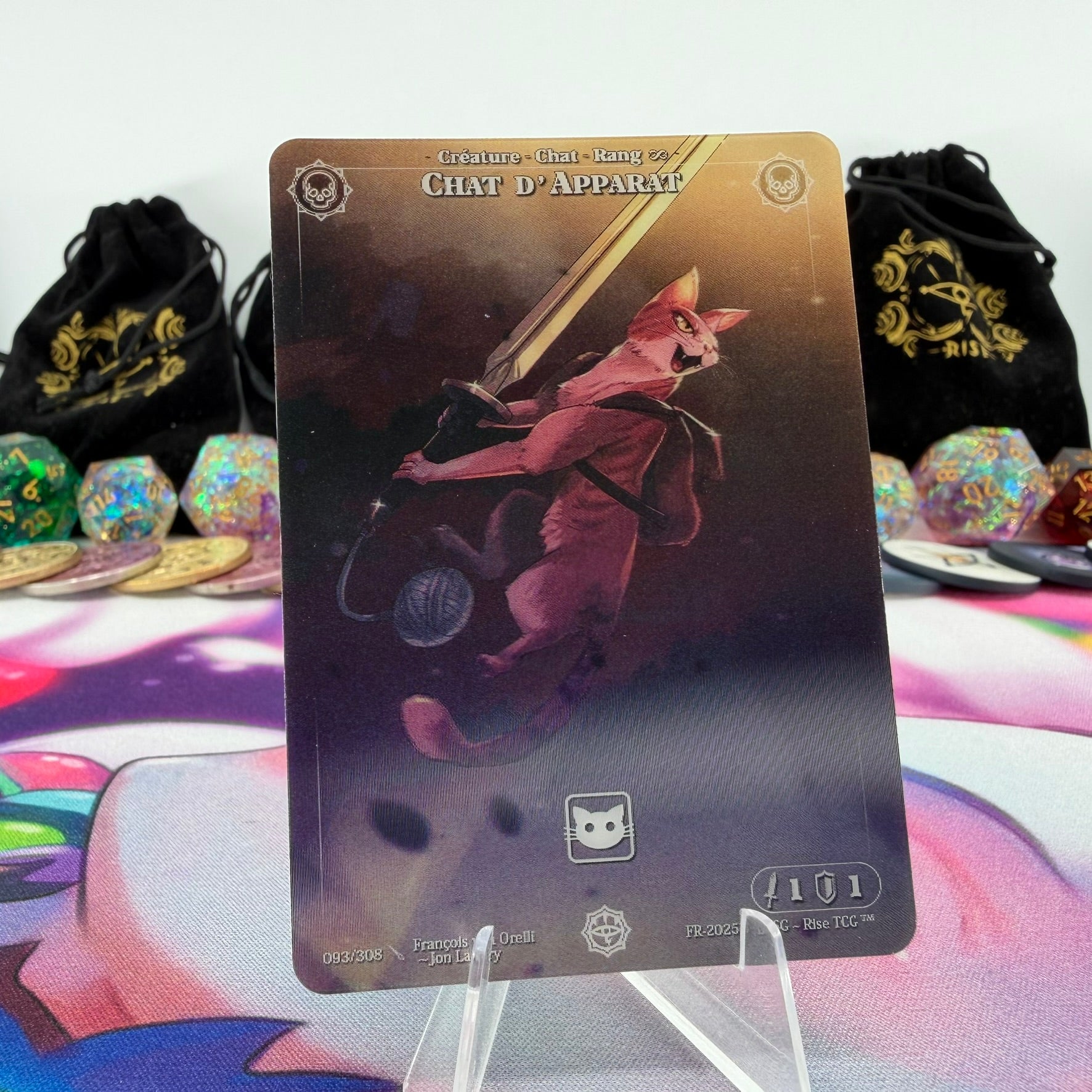 #677 Chat D' Apparat | 093/308 | Depth Lenticular | Lenticular Deck | Common (FR)