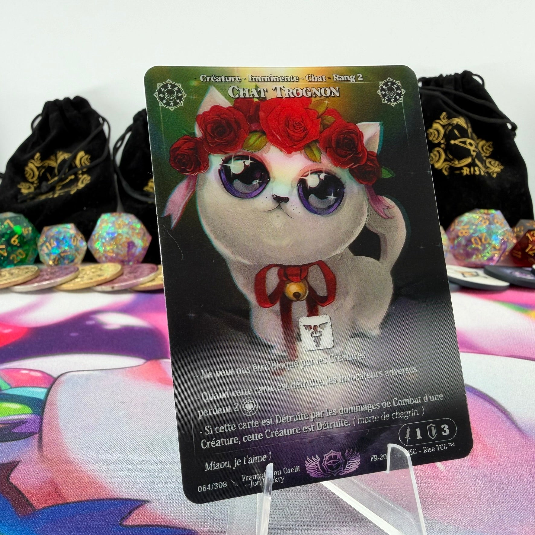 #696 Chat Trognon | 064/308 | Depth Lenticular | Lenticular Deck | Rare (FR)