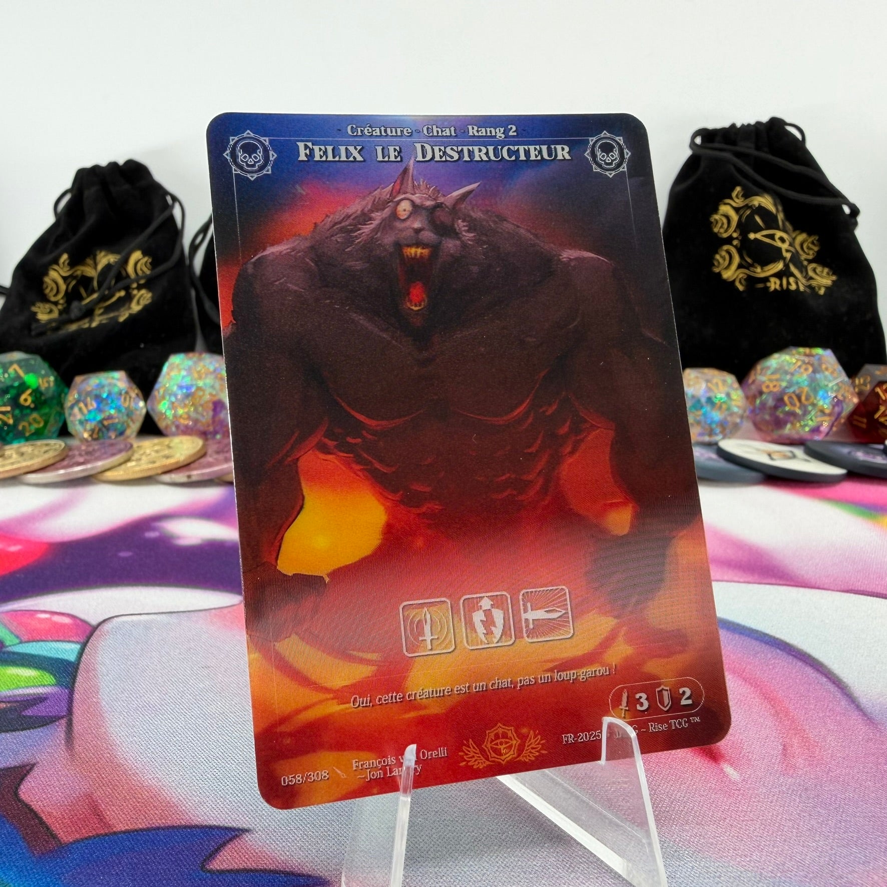 #721 Felix Le Destructeur | 058/308 | Depth Lenticular | Lenticular Deck | Uncommon (FR)
