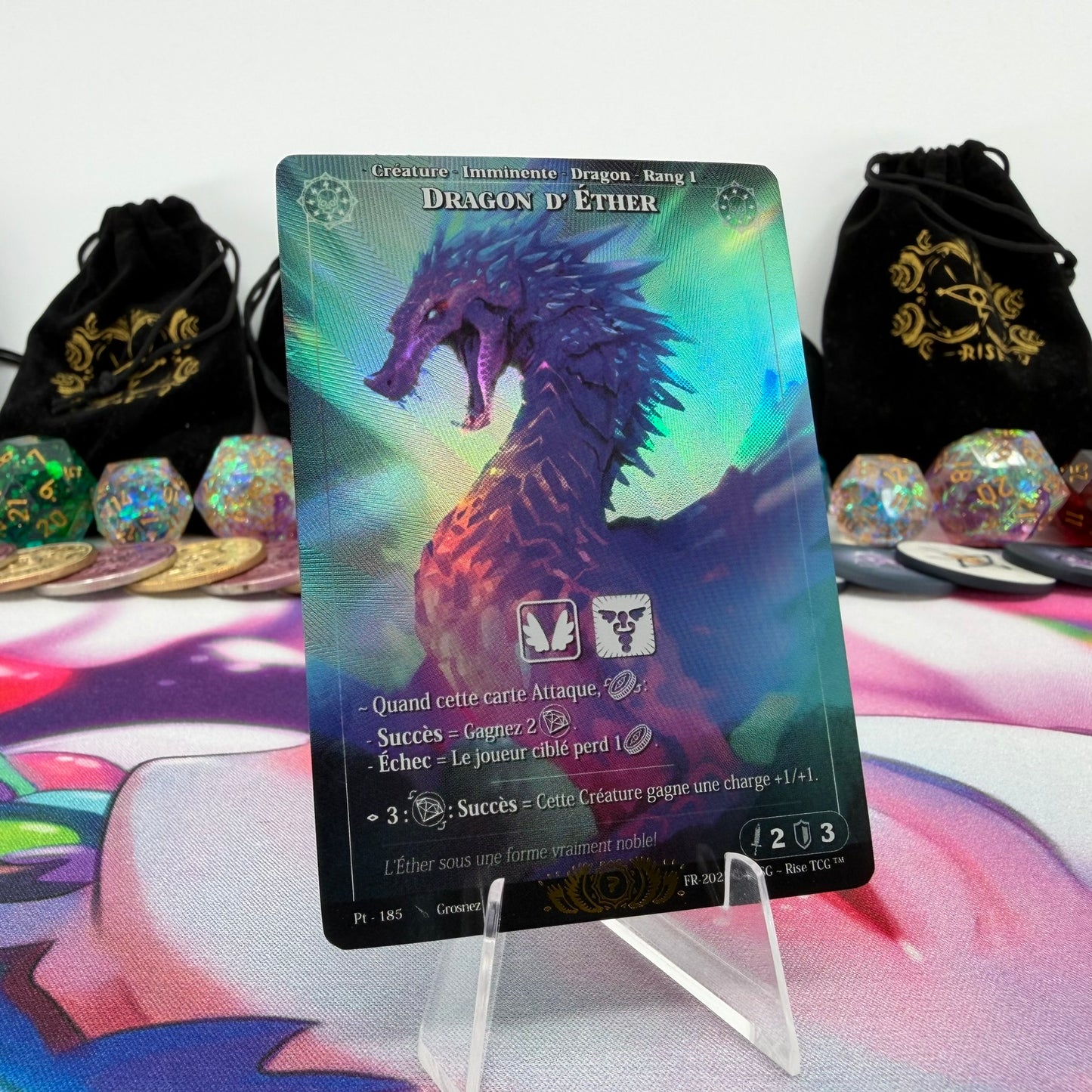 #789 Dragon D' Ether | Pt - 185 | Rainbow Holo | Prestige 2025 | Legendary (FR)