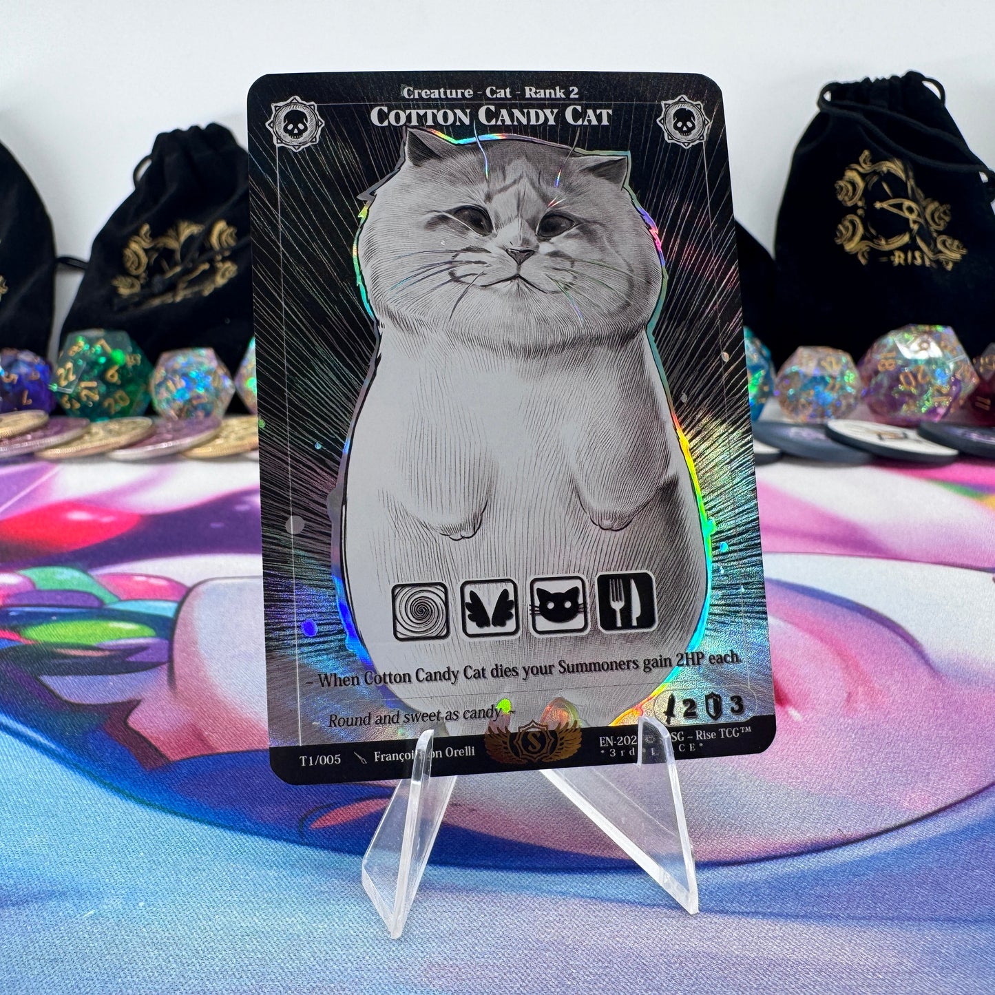 #1690 Cotton Candy Cat *3rd PLACE* | T1/005 | Holo | Promo | Rare (EN)