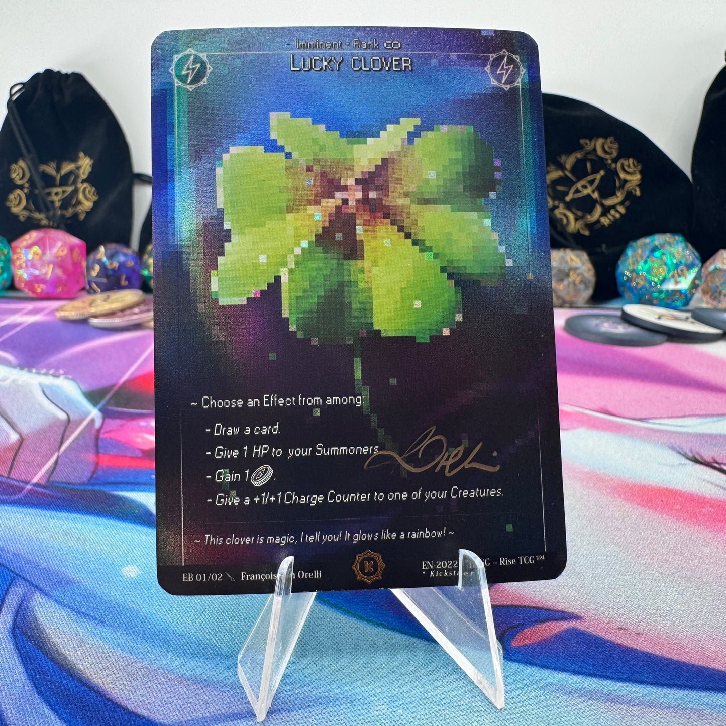 #1617 Lucky Clover | EB01/02 | Holo *Signed by Francois* | Kickstarter Early Bird Promo | Common (EN)