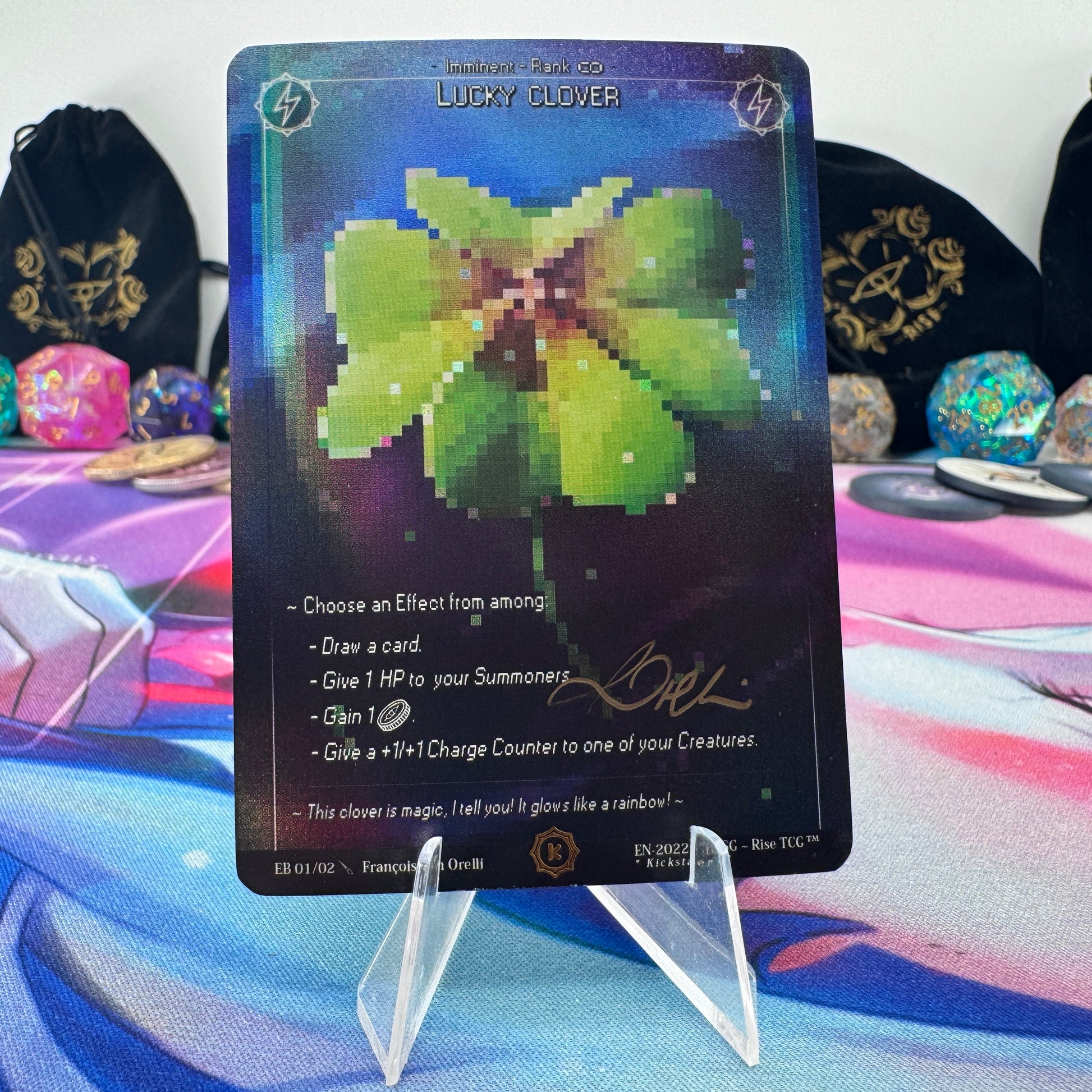 #1617 Lucky Clover | EB01/02 | Holo *Signed by Francois* | Kickstarter Early Bird Promo | Common (EN)