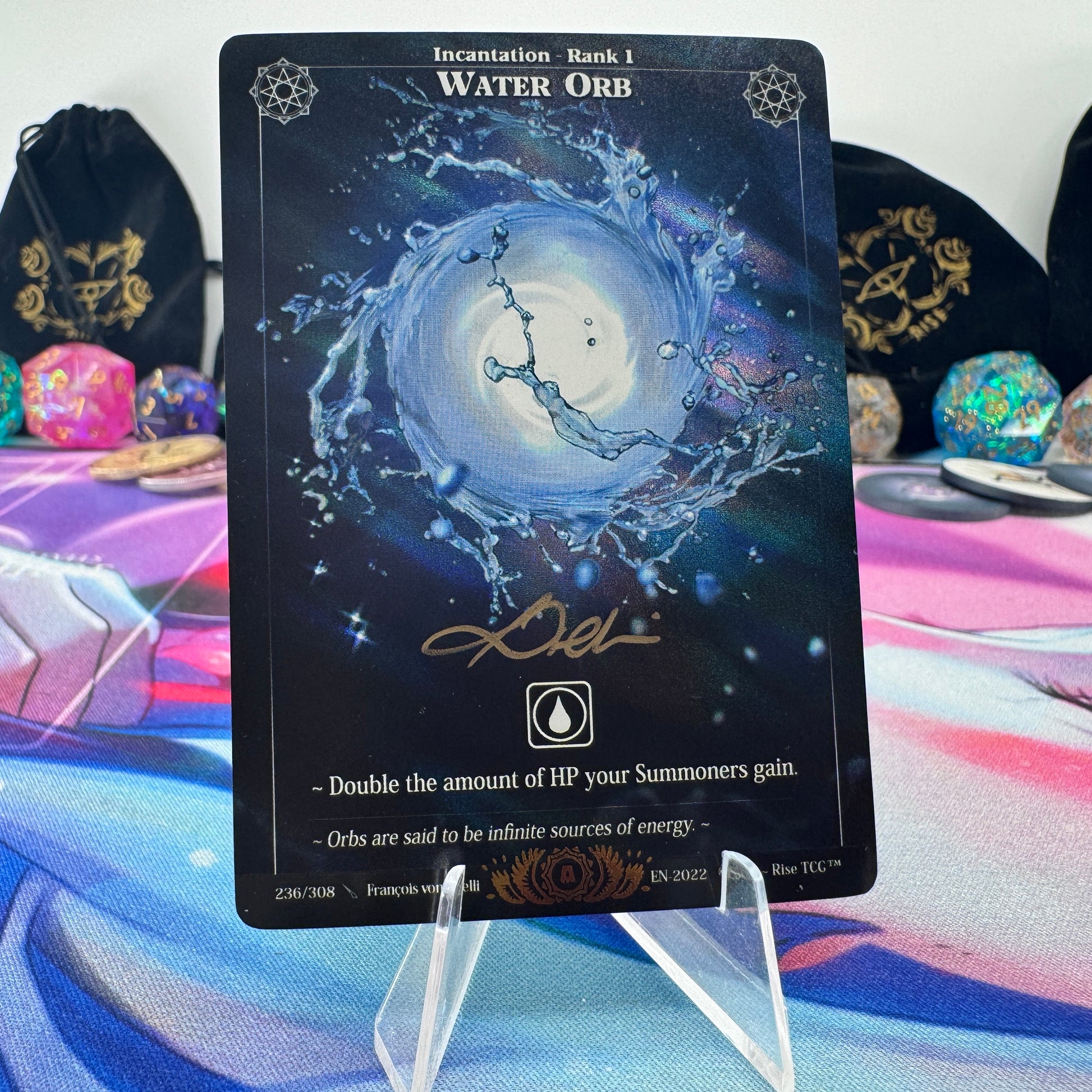 #1624 Water Orb | 236/308 | Holo *Signed by Francois* | Alpha | Legendary (EN)