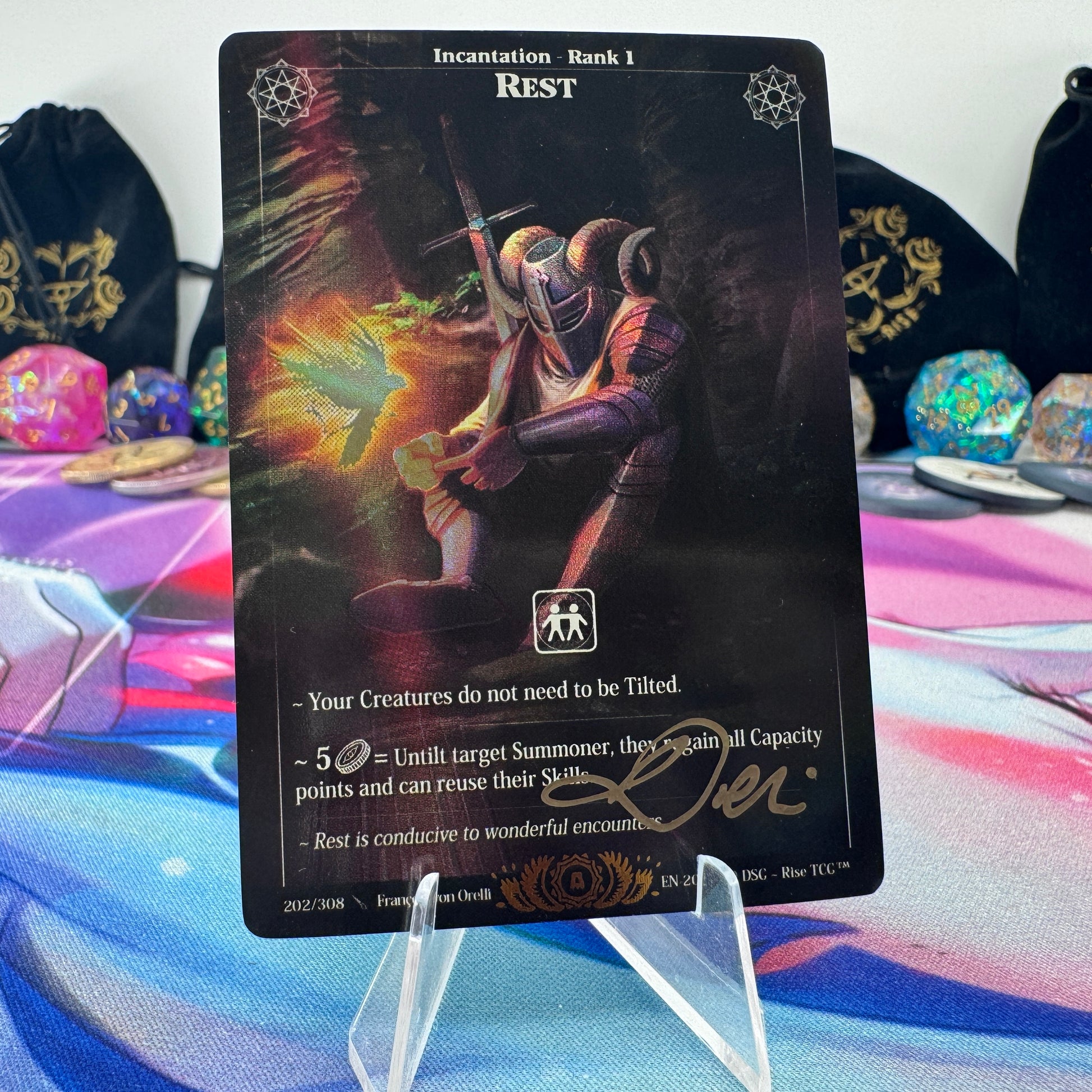 #1626 Rest | 202/308 | Holo *Signed by Francois* | Alpha | Legendary (EN)