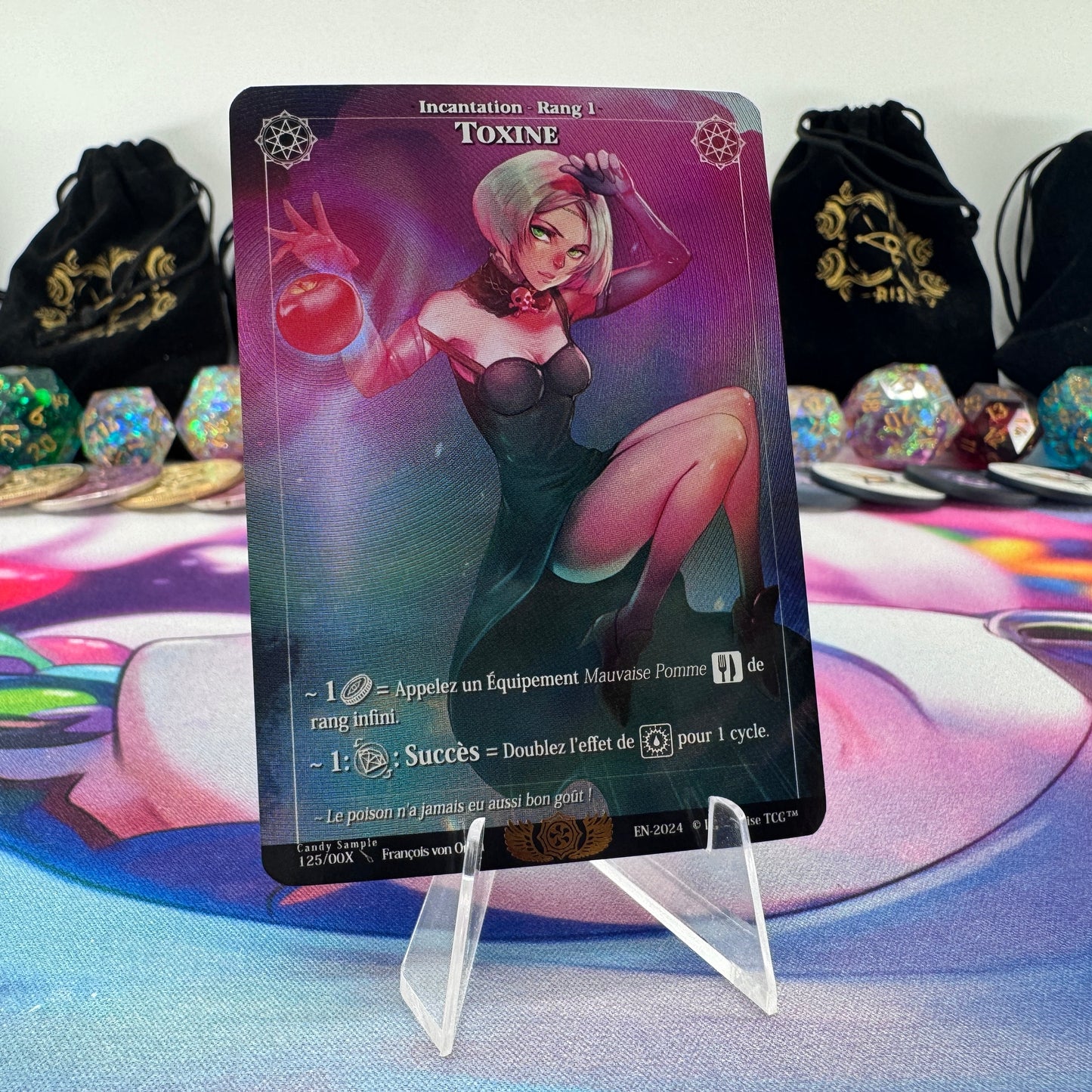 #1667 Toxine | 125/00X | Holo Rainbow | Candy Sample | Legendary (FR)