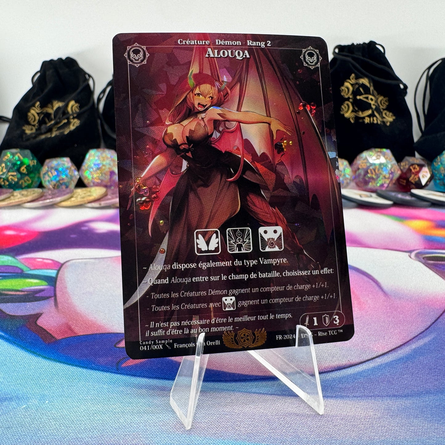 #1668 Alouqa | 041/00X | Holo Cracked Ice | Candy Sample | Rare (FR)