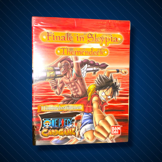 CollectnTradeHere One Piece Kartenspiel Themendeck Finale in Skypia Himmelsstürmer mit Luffy und einem Gegner