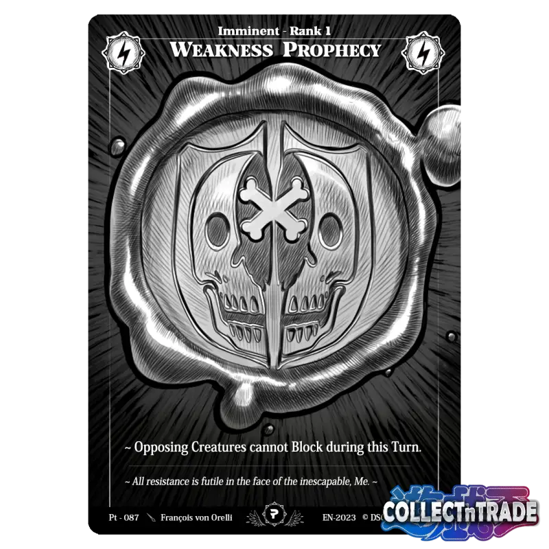 Rise TCG - Weakness Prophecy Sketch #Pt-87 - Einzelkarten